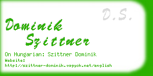 dominik szittner business card